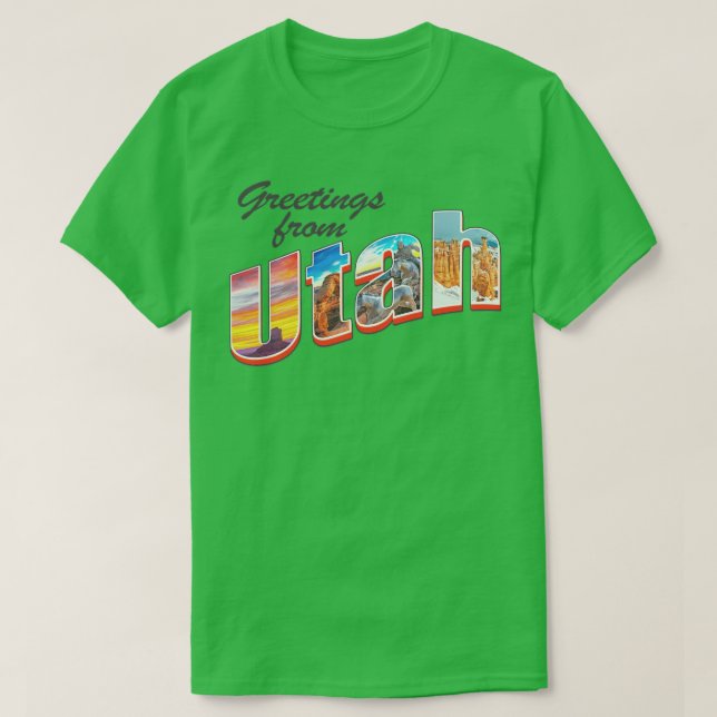 Utah US Travel Vacation Resa T Shirt (Design framsida)