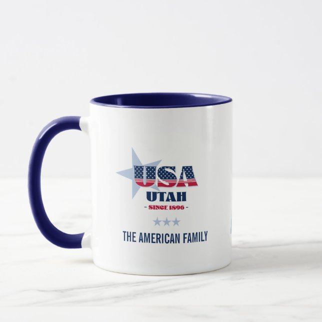 Utah USA 1896 Personlig Mugg (Vänster)