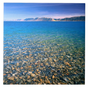 UTAH. USA. Klart vatten i Bear Lake avslöjar Kakelplatta