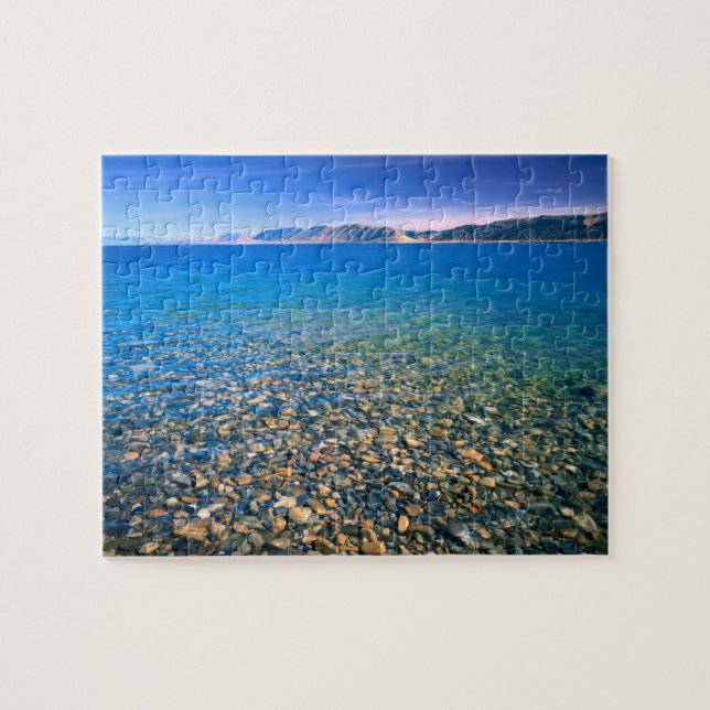 UTAH. USA. Klart vatten i Bear Lake avslöjar Pussel (Horisontell)