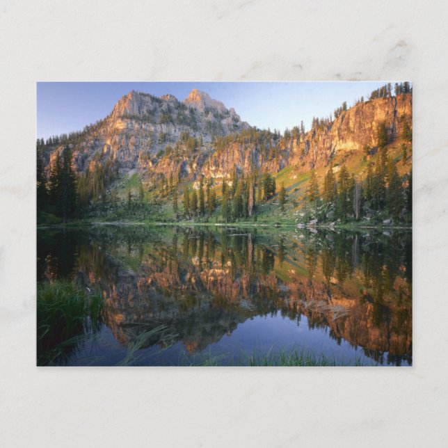 UTAH. USA. Mt. Magog som reflekteras i White Gräs Vykort (Framsida)