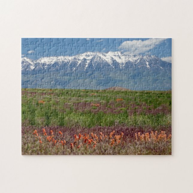 Utah, USA. Mt. Timpanogos reser över Pussel (Horisontell)