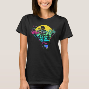 Utah USA Nostalgisk Retro Vit Tall Sjö T Shirt