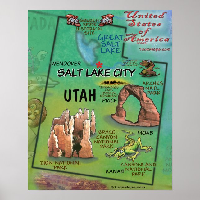 Utah USA Poster (Framsidan)