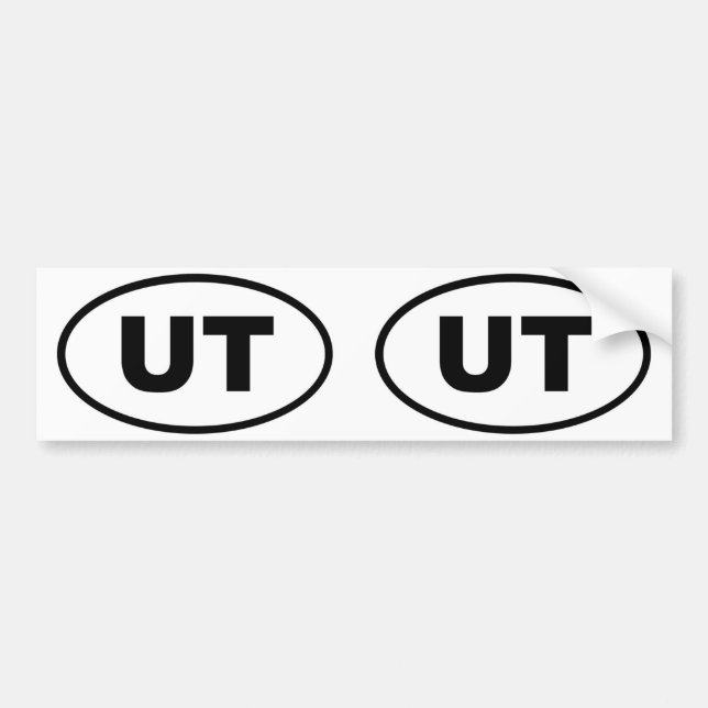 Utah UT oval Bildekal (Framsidan)