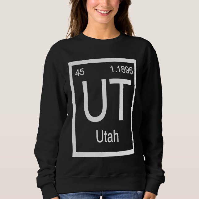 Utah UT Periodic Table Home State Birth Place Prid T Shirt (Framsida)