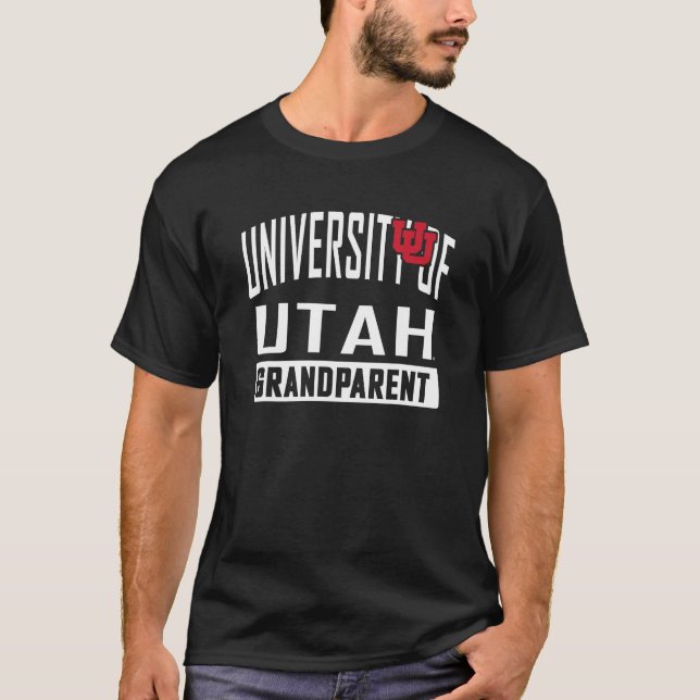 Utah Utes Grandparent Universiteten Black Officiel T Shirt (Framsida)