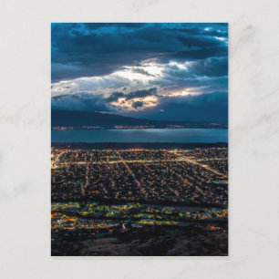 Utah Valley och Provo vid solnedgången Vykort