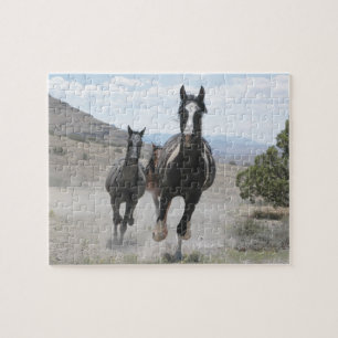 Utah Vild Horses Running Pussel