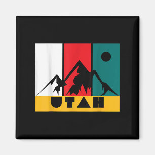Utah Vintage Logotyp - Park City Utah - Retro Skii Magnet