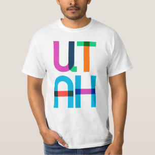 Utah Vintage Retro Färgglad 80s Popkonst T Shirt