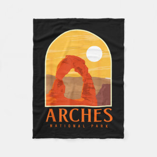 Utah vintage retro vandring camping arches nationa fleecefilt