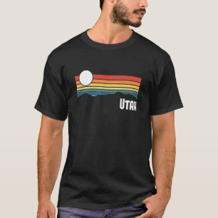 Utah Vintage Solnedgång 80-tal Retro Sommarstat US T Shirt