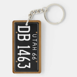 Utah vintageregistreringsskylt 1966 Keychain