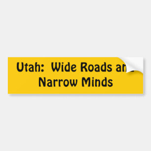 Utah = vitt vägar + Smalt varar besvärad Bildekal