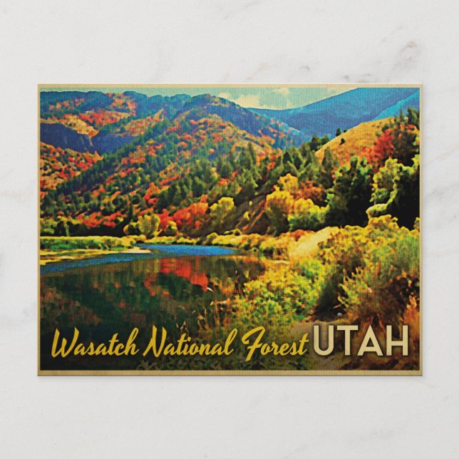 Utah Wasatch National Forest Vykort (Framsida)