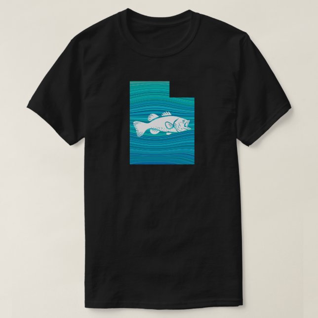 Utah Wave Fishing T Shirt (Design framsida)