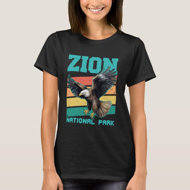Utah ZION NATIONAL PARK Funny Canyon T Shirt (Framsida)