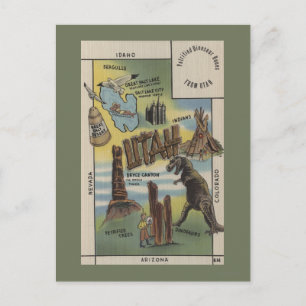 UtahDepications of Sites att se i UtahUtah Vykort