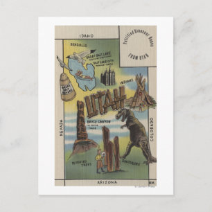 UtahDepications of Sites att se i UtahUtah Vykort
