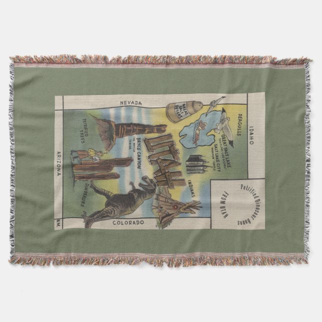 UtahDepictions av platser som ska ses i UtahUtah Filt (Framsidan)