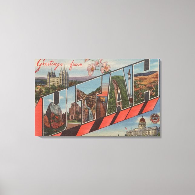 UtahLarge Brev ScenesUtah Canvastryck (Framsida)