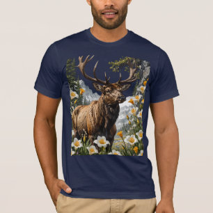 Utahn Elk har omringats av Sego Lily Flowers T Shirt