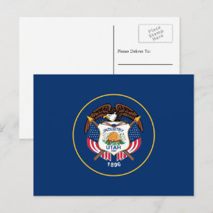 Utahn Flagga, Utah Flagga Vykort