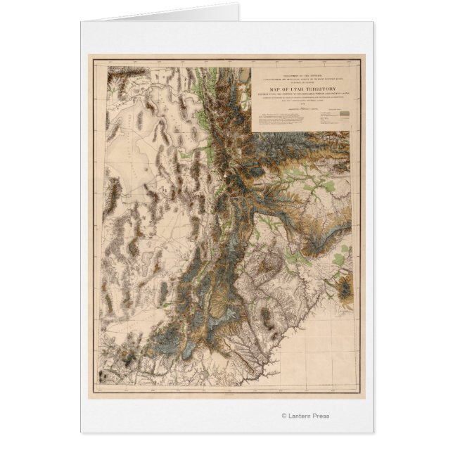 UtahPanoramisk kartaUtah Hälsningskort (Framsidan)