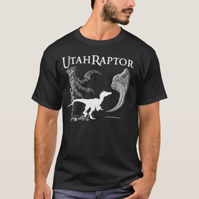 Utahraptor skjorta i mörka färger tröja (Framsida)