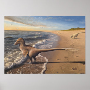 Utahraptor vid aktuell utskrift poster