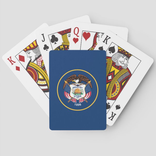 Utahs delstatsflagga casinokort (Baksidan)