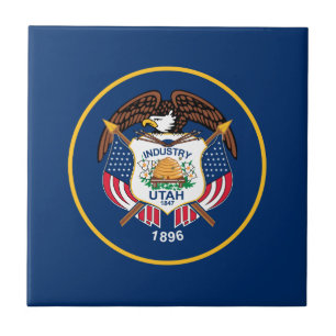 Utahs delstatsflagga kakelplatta