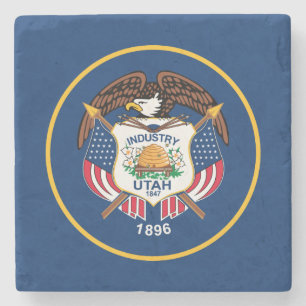 Utahs delstatsflagga stenunderlägg