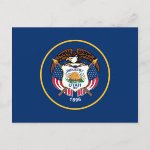 Utahs delstatsflagga vykort