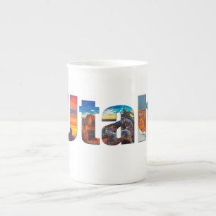 Utahs kronor benporslin mugg