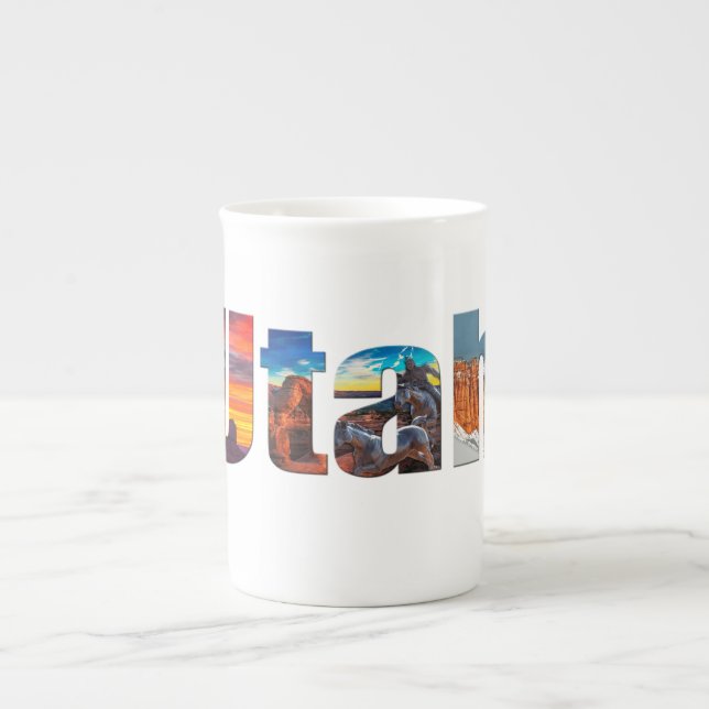 Utahs kronor benporslin mugg (Framsidan)
