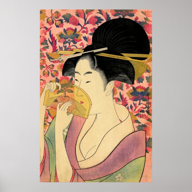 Utamaro: Kushi (Comb). Poster (Framsidan)