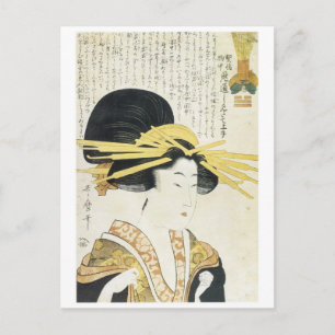 Utamaro Prim-typ japanska konstutskrifter 1800 Vykort