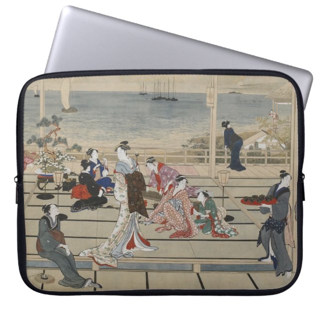 Utamaros japanska konst laptop sleeve (Framsidan)
