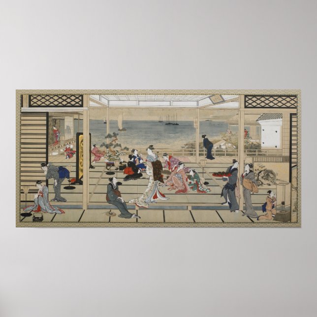 Utamaros japanska konst poster (Framsidan)