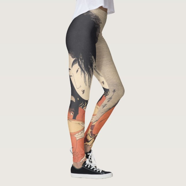 Utamaros japanska konstverk leggings (Höger)