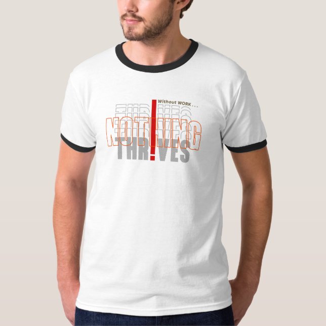 Utan arbete | Manar Ringinger T Shirt (Framsida)