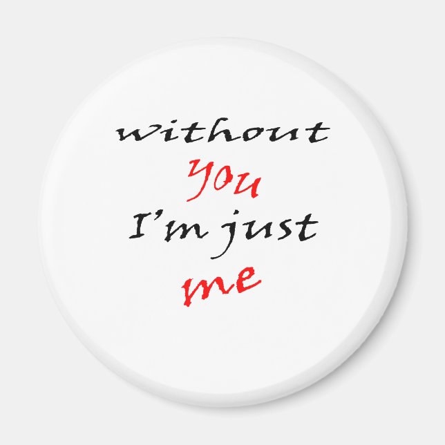 Utan att du säger magnet (Framsidan)