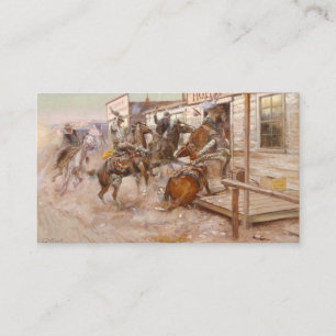 Utan att knacka 1909 - Charles Marion Russell Visitkort