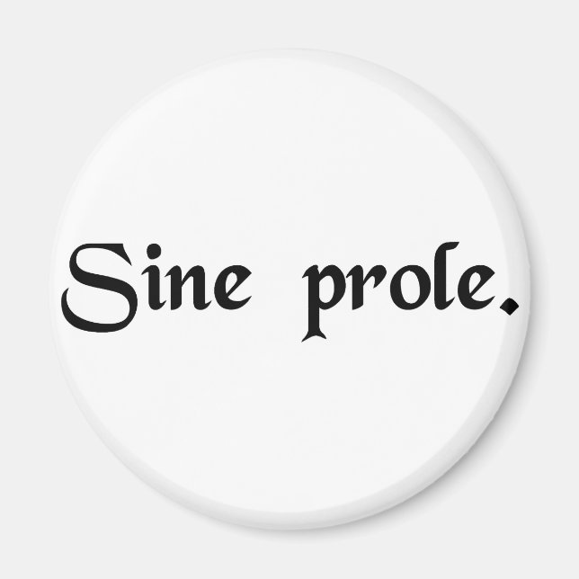 Utan avkomma. magnet (Framsidan)