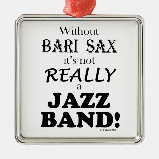 Utan Bari Sax - Jazz Band Julgransprydnad Metall (Framsidan)