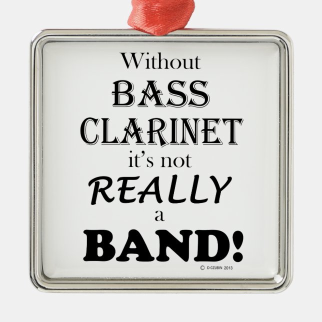 Utan Bass Clarinet - Band Julgransprydnad Metall (Framsidan)