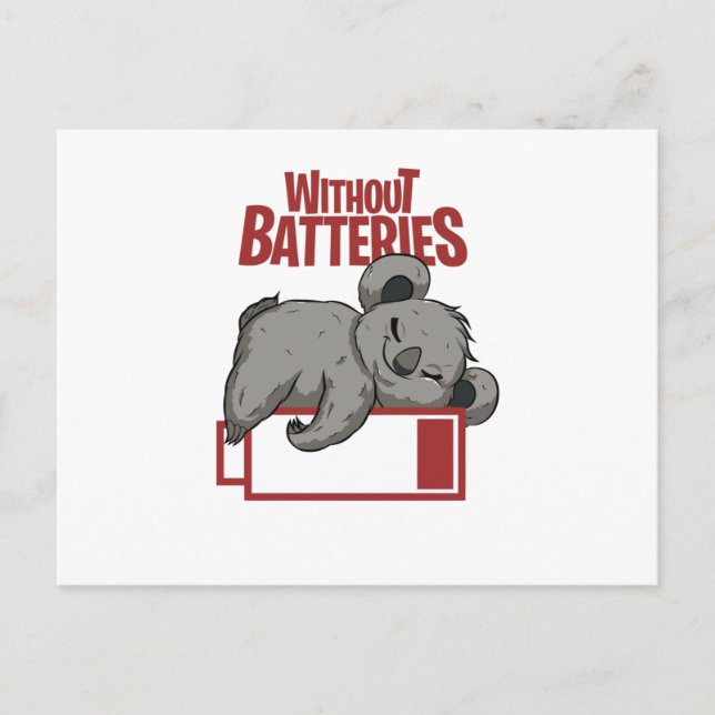 Utan batterier vykort (Framsida)