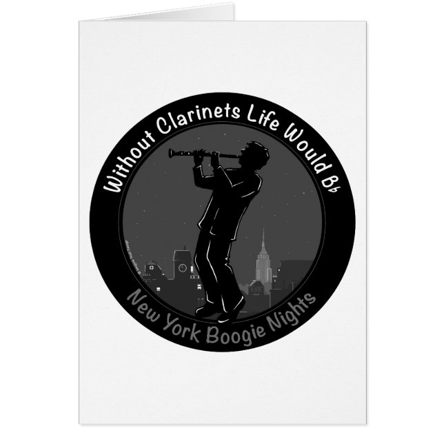 Utan Clarinets skulle livet vara tomt Hälsningskort (Framsidan)